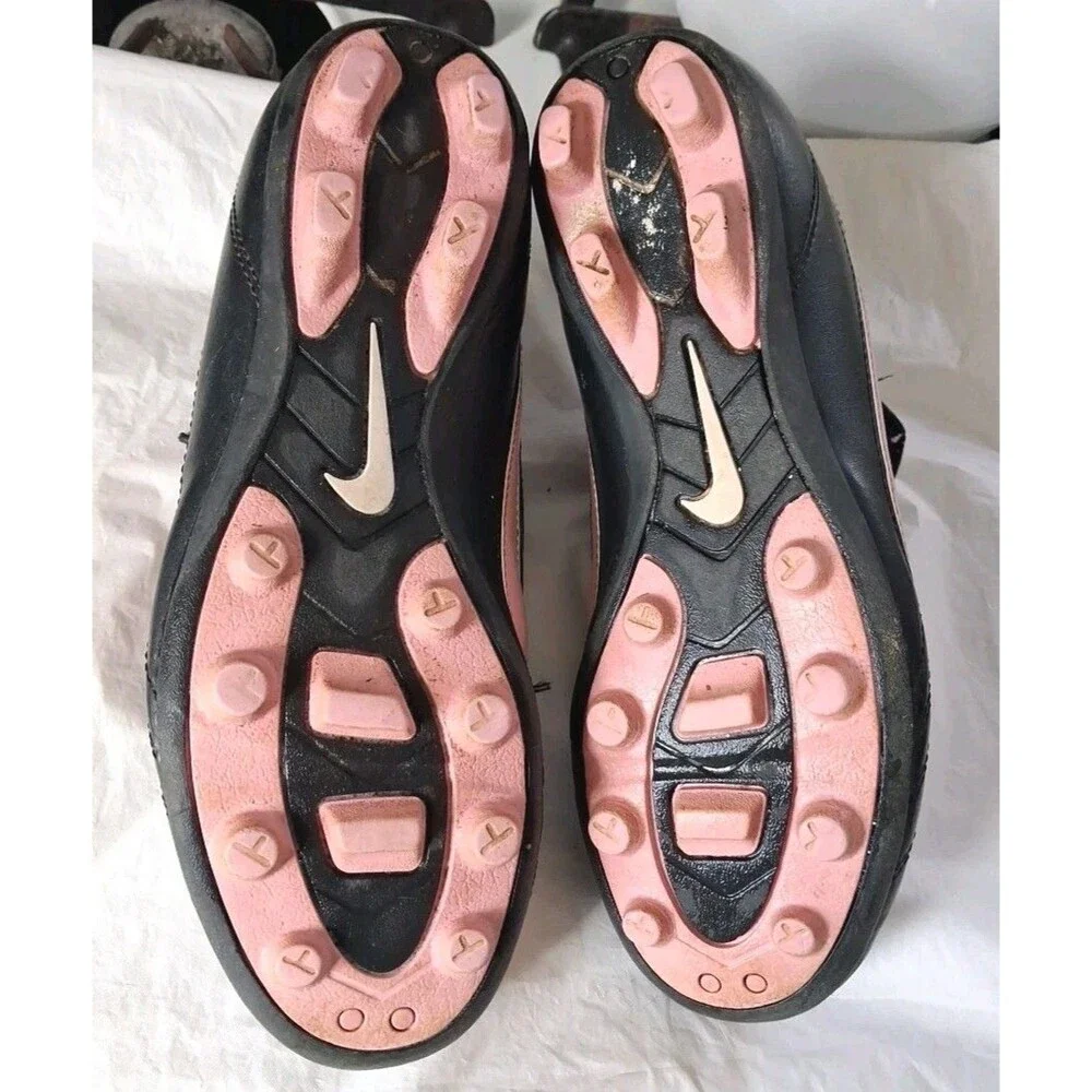 SZ 5 NIKE TIEMPO NATURAL III TF BLACK PINK SOCCER TURF CLEATS 385411-061